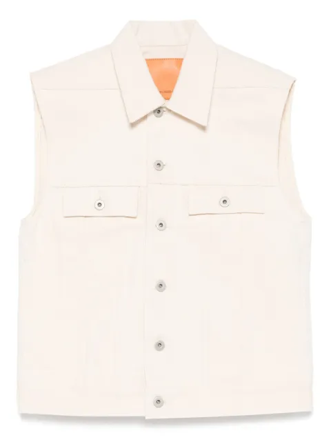 Rick Owens DRKSHDW sleeveless trucker jacket Neutrals DL01E6798HNJP