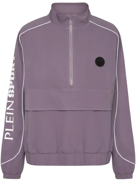 Plein Sport logo-patch sweatshirt Purple SAECWJB1820STE003N