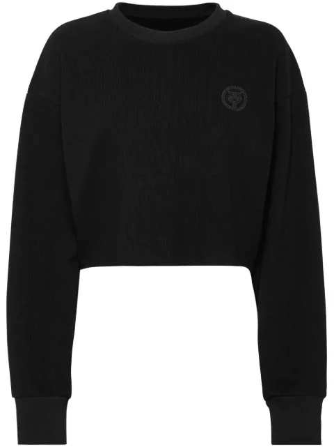Plein Sport Sponge cropped sweatshirt Black SAECWJO1020STE003N
