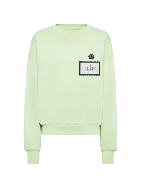 Philipp Plein logo-patch sweatshirt Green SAECWJO1040PTE003N