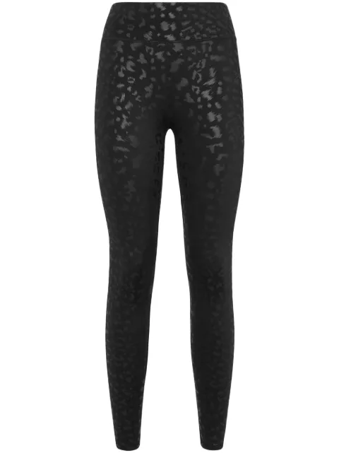 Plein Sport leopard-print leggings Black SAECWJT2030STE003N