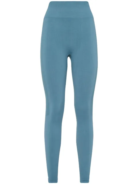 Plein Sport logo-waistband performance leggings Blue SAECWJT2054STE003N