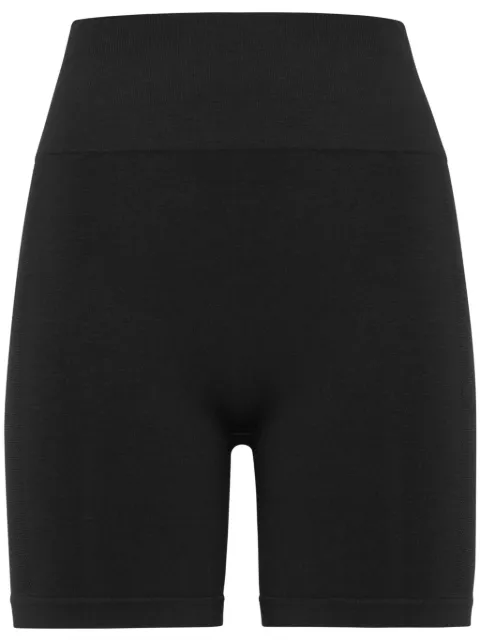 Plein Sport logo-waistband cycling shorts Black SAECWJT2055STE003N