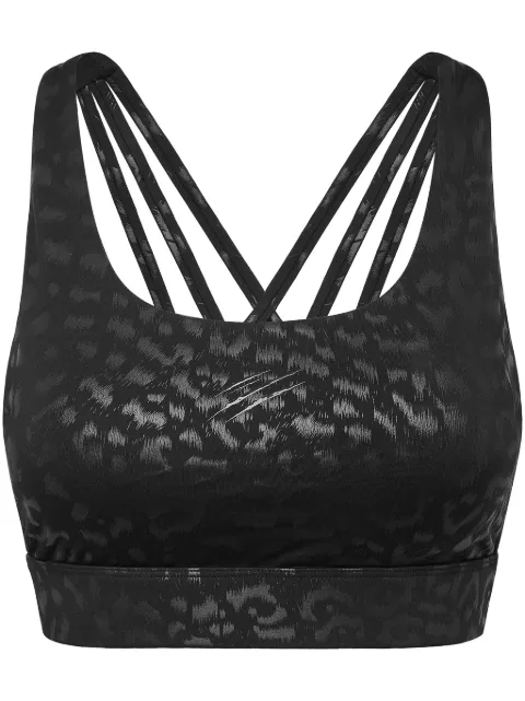 Plein Sport leopard-print sports bra Black SAECWJU0075STE003N