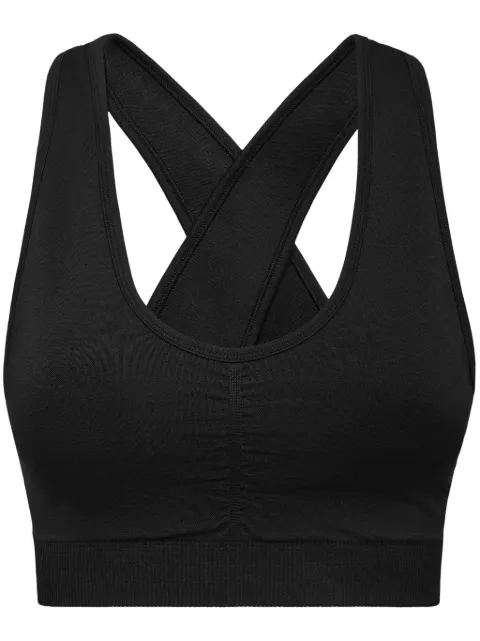 Plein Sport seamless wide-straps sports bra Black SAECWJU0081STE003N