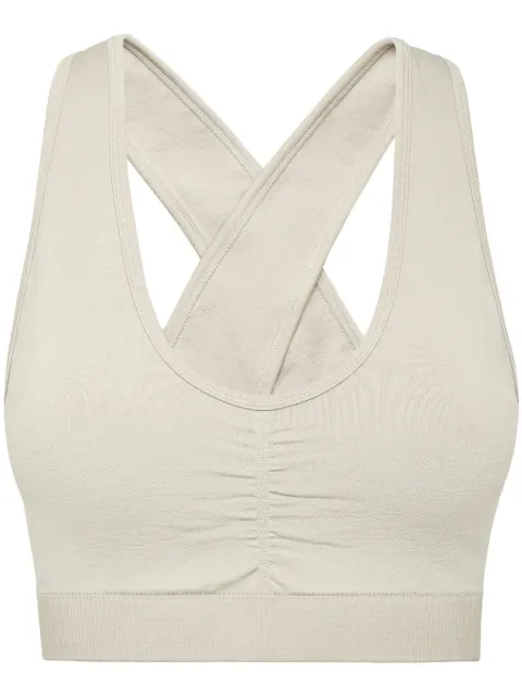 Plein Sport seamless wide-straps sports bra Neutrals SAECWJU0081STE003N