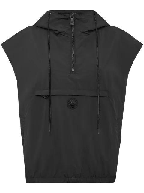 Plein Sport hooded half-zip vest Black SAECWRC0129STE003N