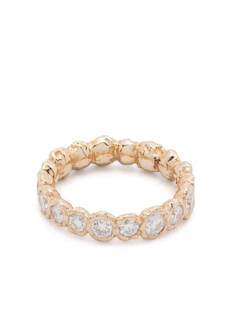 Fie Isolde 14CT yellow gold medium Alfa diamond ring Gold FIROO61