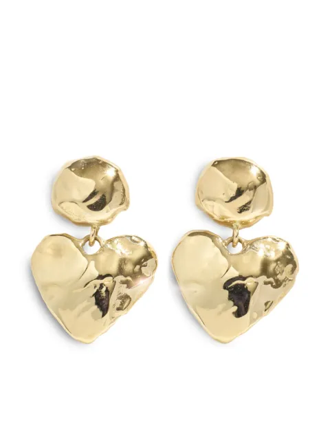 Fie Isolde 14K yellow gold Heart Light drop earrings Gold FIE0027