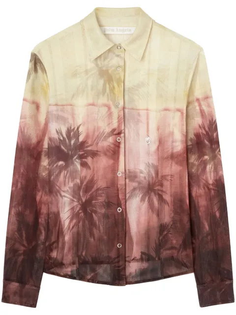 Palm Angels Sunset Palms shirt Neutrals PWGE024S25FAB0012010
