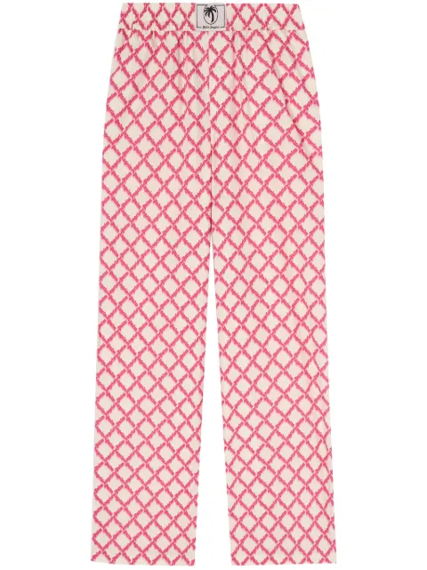 Palm Angels logo split trousers Pink PWCA156S25FAB0010B32