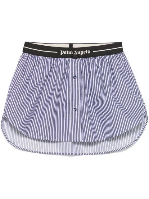 Palm Angels striped mini skirt Blue PWCC087S25FAB0014603