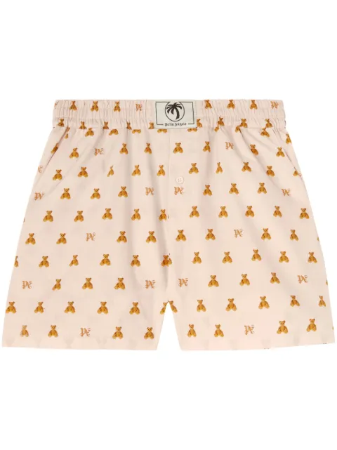 Palm Angels Mini Bear Monogram shorts Pink PWCB056S25FAB0023C60