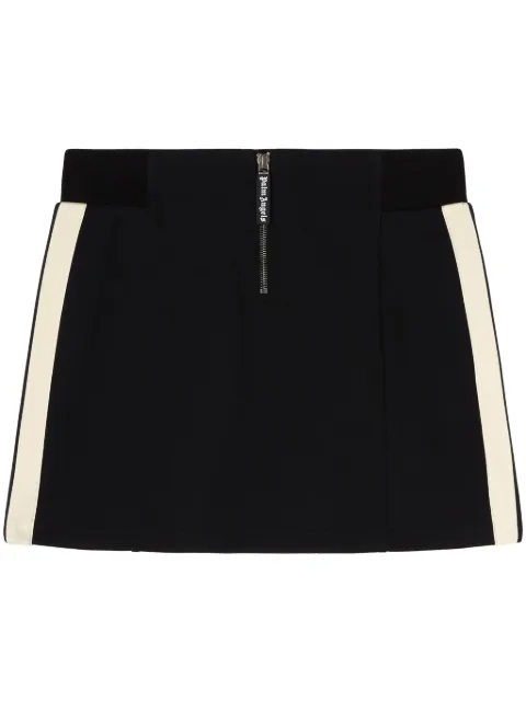Palm Angels side-stripe mini skirt Black PWCC086S25FAB0011003