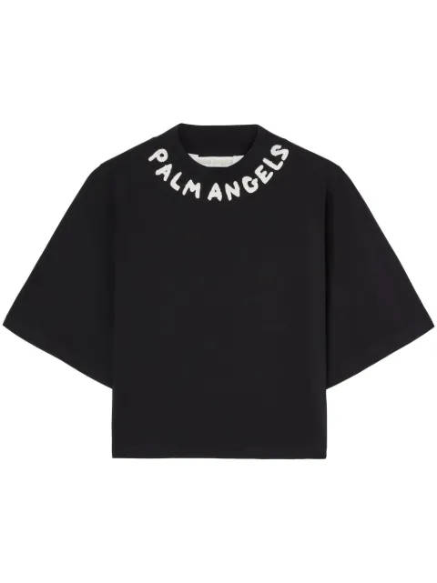 Palm Angels Seasonal Logo T-shirt Black PWAA020S25JER003
