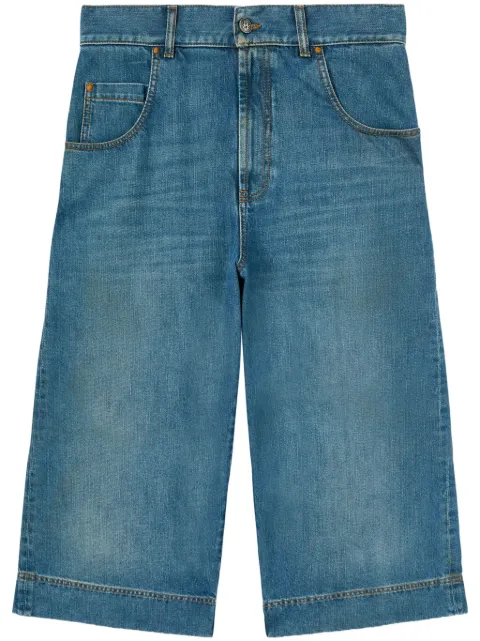 Palm Angels G-Curved shorts Blue PMYC007S25DEN0014555