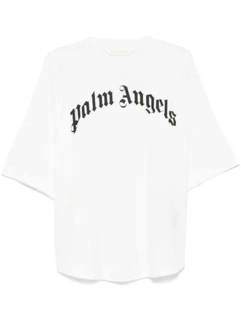 Palm Angels logo-print T-shirt White PWAA023S25JER0010310