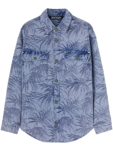 Palm Angels Palms denim shirt Blue PMYD024S25DEN0014040