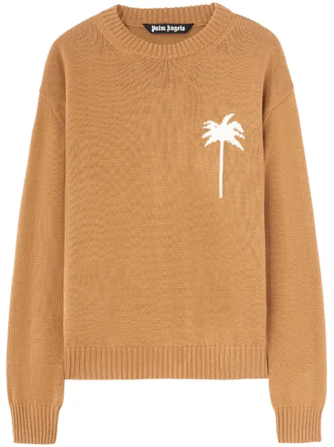 Palm Angels palms-knit sweater Neutrals PMHE080S25KNI001