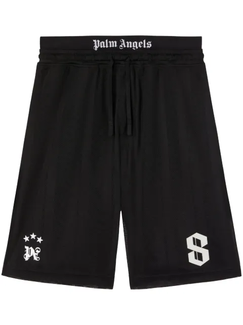 Palm Angels mesh palm shorts Black PMCI022S25FAB0021003