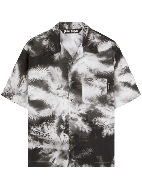 Palm Angels Blueprint Palms shirt Black PMGG005S25FAB0031003