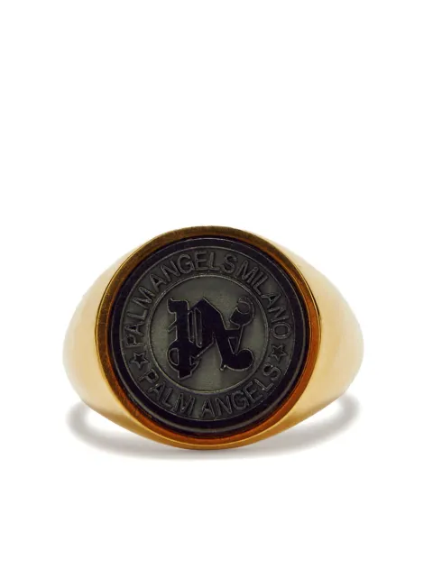 Palm Angels PA-stone emblem ring Gold PMOC029S25MAT0017610