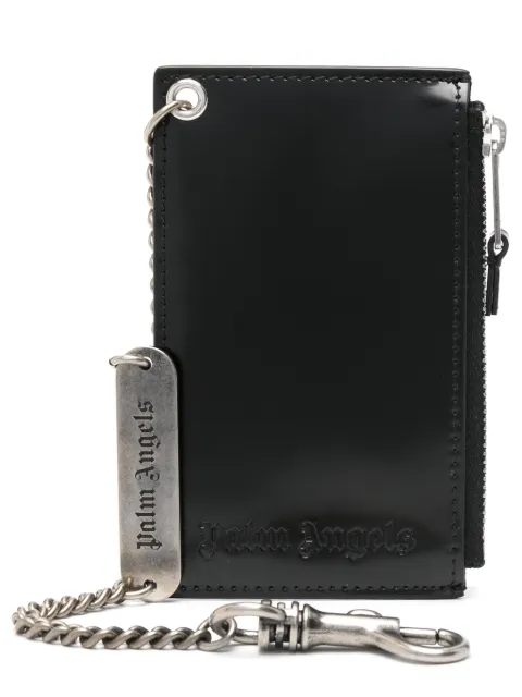 Palm Angels logo-plate card holder Black PMND019S25FAB0011000