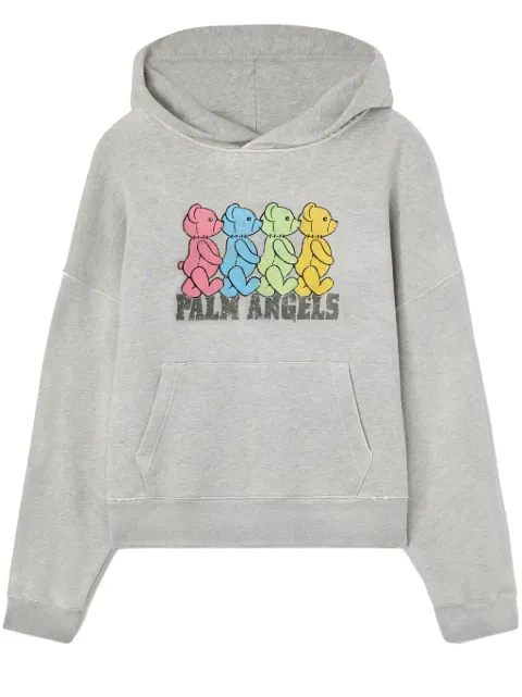 Palm Angels Crossroads Bear hoodie Grey PMBB172S25FLE0020884