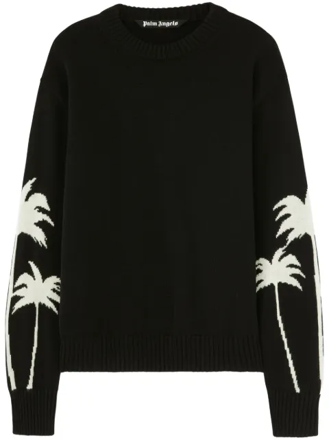 Palm Angels palms-knit sweater Black PMHE081S25KNI0011003