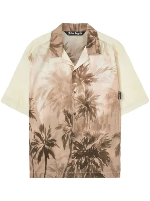 Palm Angels Sunset Palms Bowling shirt Neutrals PMGG00AS25FAB0026110