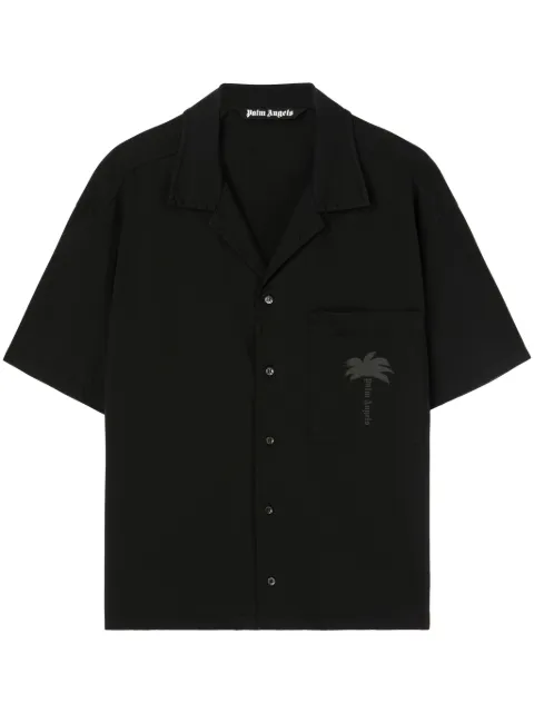 Palm Angels Palms Bowling shirt Black PMGG009S25FAB0011010