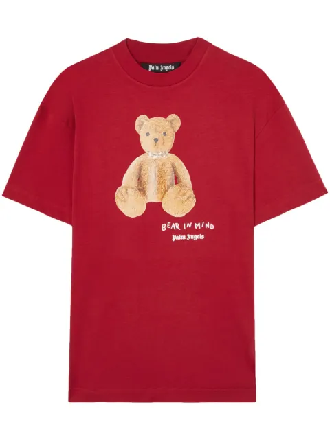 Palm Angels Bear In Mind T-shirt Red PMAA001S25JER0052560