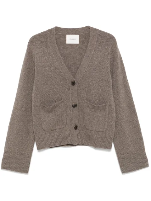 Lisa Yang The Danni fine-knit patch-pocket cardigan Neutrals 202084