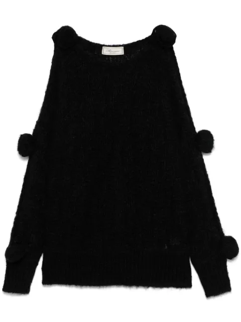 Blumarine floral-appliqué sweater Black 4M070AN0990