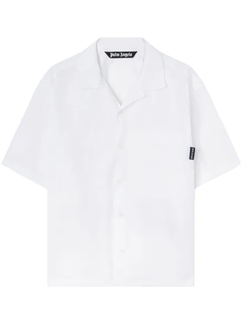 Palm Angels curved-logo classic shirt White PMGG00AS25FAB0040110