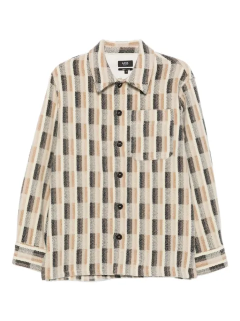 A.P.C. checked wool jacket Neutrals WVBDGH02989