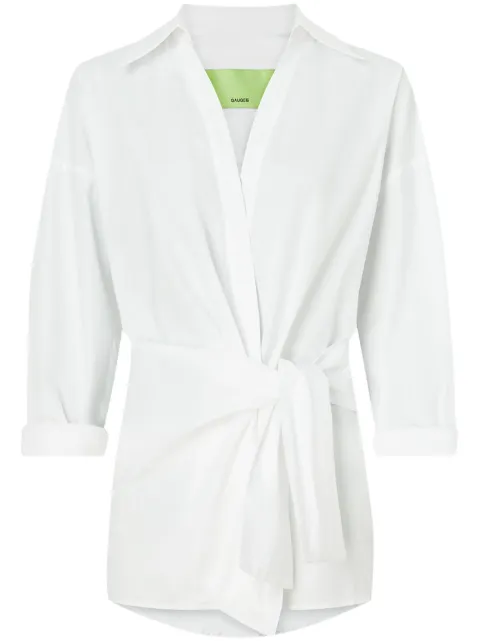 GAUGE81 wrap-design shirt White 424210