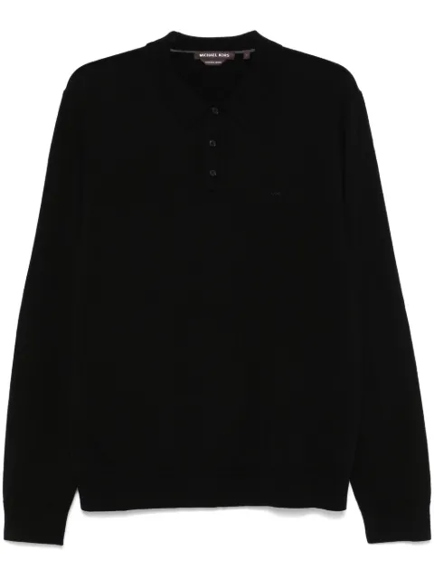 Michael Kors merino-wool polo shirt Black CF460F67AP