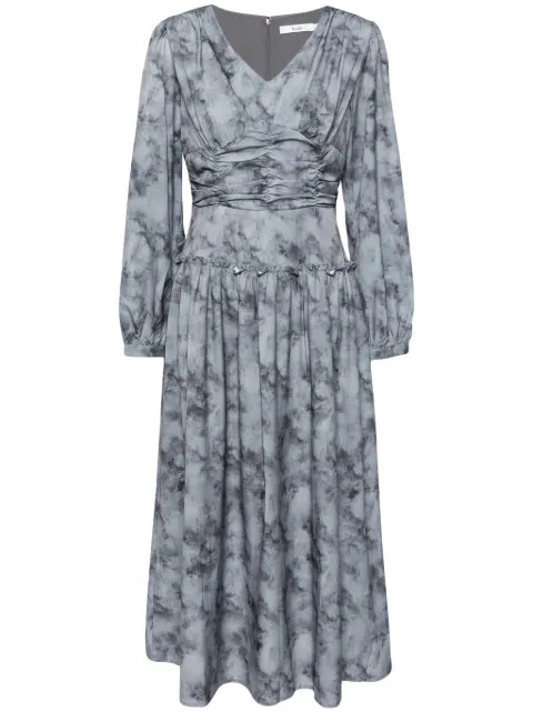 b+ab marble pattern maxi dress Grey 4F123AS
