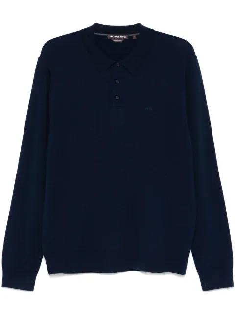 Michael Kors merino-wool polo shirt Blue CF460F67AP