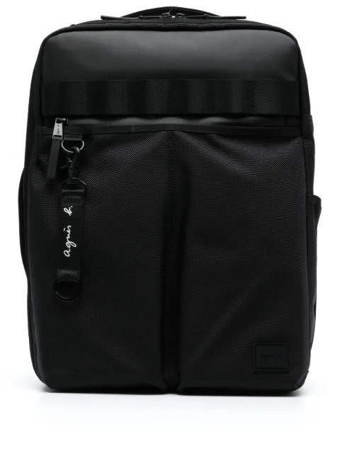 agnès b. logo-patch backpack Black P512VNT7