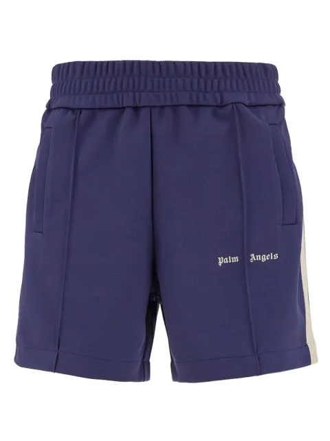 Palm Angels logo-embroidered track shorts Blue PMCL004C99FAB0024603