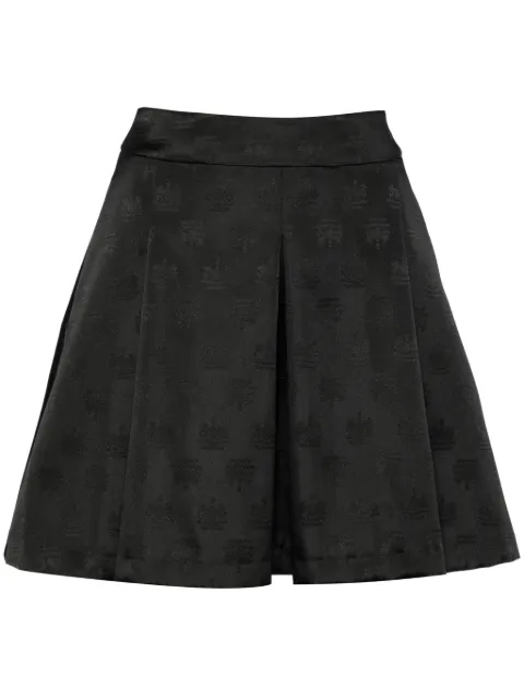 Macgraw logo print pleated skirt Black ENROLMENTSKIRTINBLACKCRESTJACQUARD