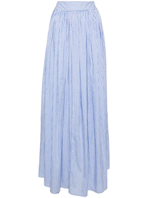 Macgraw Literature skirt Blue LITERATURESKIRTINBLUESTRIPEWITHDIAMANTE