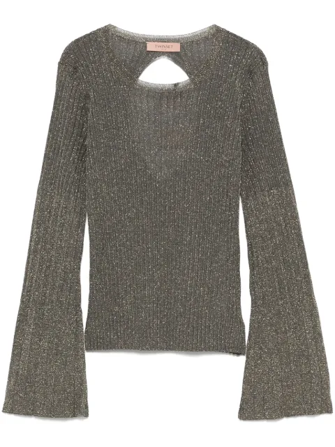TWINSET lurex-detail sweater Black 242TT3463