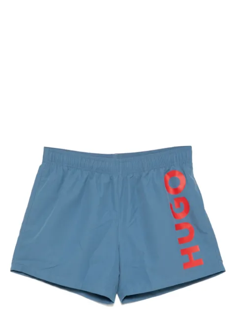BOSS logo print swim shorts Blue 50513980