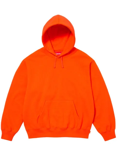 Supreme satin-appliqué hoodie Orange SU531