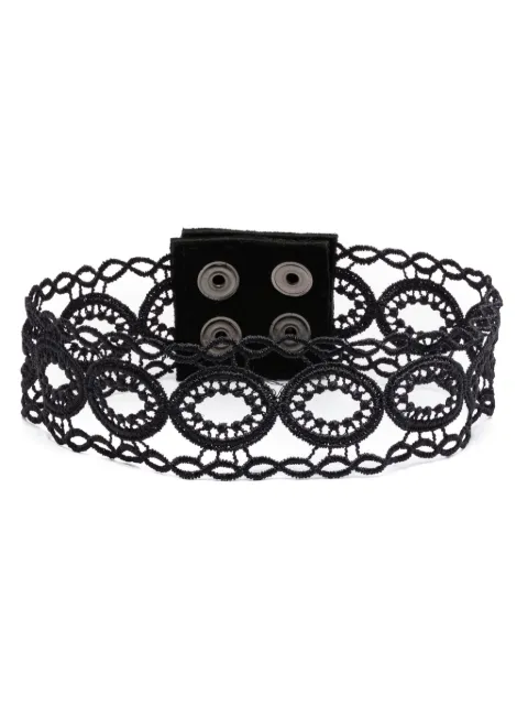 Manokhi lace choker necklace Black MANO116