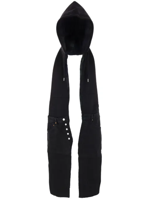 Bless hooded scarf Black 5325