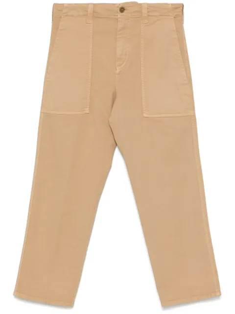 ASPESI gabardine cropped trousers Brown 0182E729